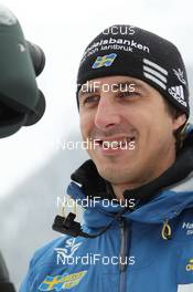 16.01.2013, Antholz, Italy (ITA): Jonas Johansson (SWE), coach Team Sweden - IBU world cup biathlon, training, Antholz (ITA). www.nordicfocus.com. © Manzoni/NordicFocus. Every downloaded picture is fee-liable.