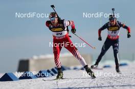 28.02.2013, Oslo, Norway (NOR): Daniel Mesotitsch (AUT), Fischer, Rottefella, Leki - IBU world cup biathlon Holmenkollen, sprint men, Oslo (NOR). www.nordicfocus.com. © Manzoni/NordicFocus. Every downloaded picture is fee-liable.