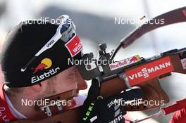 28.02.2013, Oslo, Norway (NOR): Dominik Landertinger (AUT), Atomic, Alpina, Leki - IBU world cup biathlon Holmenkollen, sprint men, Oslo (NOR). www.nordicfocus.com. © Manzoni/NordicFocus. Every downloaded picture is fee-liable.