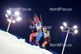07.03.2013, Sochi, Russia (RUS): Dmitry Malyshko (RUS), Fischer, Rottefella, Alpina, Leki, adidas, Eric Lesser (GER), Salomon, Swix, adidas - IBU world cup biathlon, individual men, Sochi (RUS). www.nordicfocus.com. © Manzoni/NordicFocus. Every downloaded picture is fee-liable.