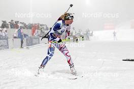 09.03.2013, Sochi, Russia (RUS): Marie Dorin (FRA), Rossignol, Rottefella, OneWay - IBU world cup biathlon, sprint women, Sochi (RUS). www.nordicfocus.com. © Manzoni/NordicFocus. Every downloaded picture is fee-liable.