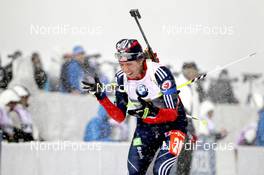 09.03.2013, Sochi, Russia (RUS): Susan Dunklee (USA), Fischer, Roteffella, OneWay, adidas - IBU world cup biathlon, sprint women, Sochi (RUS). www.nordicfocus.com. © Manzoni/NordicFocus. Every downloaded picture is fee-liable.