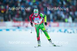 01.12.2013, Oestersund, Sweden (SWE): Darya Domracheva (BLR) - IBU world cup biathlon, pursuit women, Oestersund (SWE). www.nordicfocus.com. © Manzoni/NordicFocus. Every downloaded picture is fee-liable.