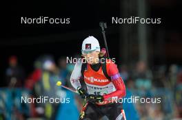 24.11.2013, Oestersund, Sweden (SWE): Zina Kocher (CAN) - IBU world cup biathlon, relay mixed, Oestersund (SWE). www.nordicfocus.com. © Manzoni/NordicFocus. Every downloaded picture is fee-liable.