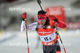 24.11.2013, Oestersund, Sweden (SWE): Nathan Smith (CAN) - IBU world cup biathlon, relay mixed, Oestersund (SWE). www.nordicfocus.com. © Manzoni/NordicFocus. Every downloaded picture is fee-liable.