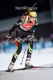 24.11.2013, Oestersund, Sweden (SWE): Marie Laure Brunet (FRA) - IBU world cup biathlon, relay mixed, Oestersund (SWE). www.nordicfocus.com. © Manzoni/NordicFocus. Every downloaded picture is fee-liable.