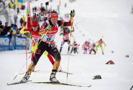 08.12.2013, Hochfilzen, Austria (AUT): Laura Dahlmeier (GER) - IBU world cup biathlon, pursuit women, Hochfilzen (AUT). www.nordicfocus.com. © Wukits/NordicFocus. Every downloaded picture is fee-liable.
