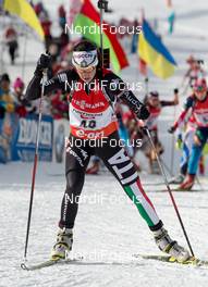 08.12.2013, Hochfilzen, Austria (AUT): Michela Ponza (ITA) - IBU world cup biathlon, pursuit women, Hochfilzen (AUT). www.nordicfocus.com. © Wukits/NordicFocus. Every downloaded picture is fee-liable.