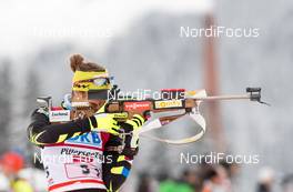 07.12.2013, Hochfilzen, Austria (AUT): Marie Laure Brunet (FRA) - IBU world cup biathlon, relay women, Hochfilzen (AUT). www.nordicfocus.com. © Wukits/NordicFocus. Every downloaded picture is fee-liable.