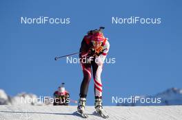 12.12.2013, Annecy-Le Grand Bornand, France (FRA): Lise Theresa Hauser (AUT)- IBU world cup biathlon, relay women, Annecy-Le Grand Bornand (FRA). www.nordicfocus.com. © Manzoni/NordicFocus. Every downloaded picture is fee-liable.