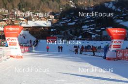 12.12.2013, Annecy-Le Grand Bornand, France (FRA): Event Feature: the finish area in Le Grand Bornand - IBU world cup biathlon, relay women, Annecy-Le Grand Bornand (FRA). www.nordicfocus.com. © Manzoni/NordicFocus. Every downloaded picture is fee-liable.