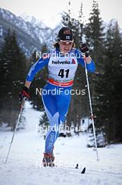 04.01.2013, Cortina-Toblach, Italy (ITA): Krista Lahteenmaki (FIN) - FIS world cup cross-country, tour de ski, 3km women, Cortina-Toblach (ITA). www.nordicfocus.com. © Felgenhauer/NordicFocus. Every downloaded picture is fee-liable.