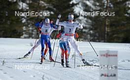 03.01.2013, Cortina-Toblach, Italy (ITA): l-r: Lukas Bauer (CZE), Marcus Hellner (SWE) - FIS world cup cross-country, tour de ski, pursuit men, Cortina-Toblach (ITA). www.nordicfocus.com. © Felgenhauer/NordicFocus. Every downloaded picture is fee-liable.