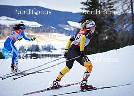 03.01.2013, Cortina-Toblach, Italy (ITA): l-r: Laura Ahervo (FIN), Sandra Ringwald (GER) - FIS world cup cross-country, tour de ski, pursuit women, Cortina-Toblach (ITA). www.nordicfocus.com. © Felgenhauer/NordicFocus. Every downloaded picture is fee-liable.