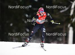 03.01.2013, Cortina-Toblach, Italy (ITA): Jessica Diggins (USA) - FIS world cup cross-country, tour de ski, pursuit women, Cortina-Toblach (ITA). www.nordicfocus.com. © Felgenhauer/NordicFocus. Every downloaded picture is fee-liable.