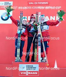 06.01.2013, Val di Fiemme, Italy (ITA): l-r: Therese Johaug (NOR),  Justyna Kowalczyk (POL), Kristin Stoermer Steira (NOR) - FIS world cup cross-country, tour de ski, final climb women, Val di Fiemme (ITA). www.nordicfocus.com. © Felgenhauer/NordicFocus. Every downloaded picture is fee-liable.