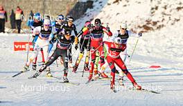 13.01.2013, Liberec, Czech Republic (CZE): Magdalena Pajala (SWE), Ida Sargent (USA), Celine Brun-Lie (NOR), Ida Ingemarsdotter (SWE), Maiken Caspersen Falla (NOR) - FIS world cup cross-country, team sprint, Liberec (CZE). www.nordicfocus.com. © Felgenhauer/NordicFocus. Every downloaded picture is fee-liable. 