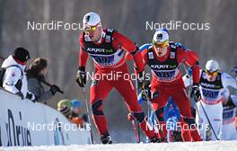 13.01.2013, Liberec, Czech Republic (CZE): l-r: Paal Golberg (NOR), Anders Gloeersen (NOR) - FIS world cup cross-country, team sprint, Liberec (CZE). www.nordicfocus.com. © Felgenhauer/NordicFocus. Every downloaded picture is fee-liable.