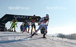 13.01.2013, Liberec, Czech Republic (CZE): Katja Visnar (SLO), Svetlana Nikolaeva (RUS), Nicole Fessel (GER), Linn Soemskar (SWE) - FIS world cup cross-country, team sprint, Liberec (CZE). www.nordicfocus.com. © Felgenhauer/NordicFocus. Every downloaded picture is fee-liable. 
