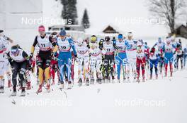 19.01.2013, La Clusaz, France (FRA): Group of athletes - FIS world cup cross-country, mass women, La Clusaz (FRA). www.nordicfocus.com. © Becker/NordicFocus. Every downloaded picture is fee-liable.