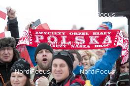 19.01.2013, La Clusaz, France (FRA): Fans with flags - FIS world cup cross-country, mass women, La Clusaz (FRA). www.nordicfocus.com. © Becker/NordicFocus. Every downloaded picture is fee-liable.