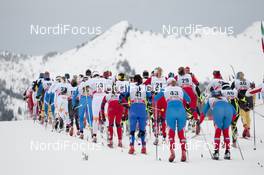 19.01.2013, La Clusaz, France (FRA): Group of athletes - FIS world cup cross-country, mass women, La Clusaz (FRA). www.nordicfocus.com. © Becker/NordicFocus. Every downloaded picture is fee-liable.