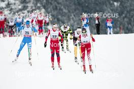 19.01.2013, La Clusaz, France (FRA): in front Katerina Smutna (AUT),  Fischer, Rottefella, Alpina, One Way, Loeffler - FIS world cup cross-country, mass women, La Clusaz (FRA). www.nordicfocus.com. © Becker/NordicFocus. Every downloaded picture is fee-liable.