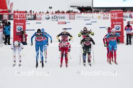 20.01.2013, La Clusaz, France (FRA): Start - FIS world cup cross-country, 4x5km women, La Clusaz (FRA). www.nordicfocus.com. © Becker/NordicFocus. Every downloaded picture is fee-liable.