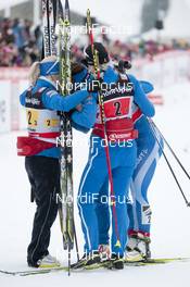 20.01.2013, La Clusaz, France (FRA): Team Finland - FIS world cup cross-country, 4x5km women, La Clusaz (FRA). www.nordicfocus.com. © Becker/NordicFocus. Every downloaded picture is fee-liable.