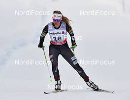 17.02.2013, Davos, Switzerland (SUI): Jessica Diggins (USA) - FIS world cup cross-country, 10km women, Davos (SUI). www.nordicfocus.com. © Felgenhauer/NordicFocus. Every downloaded picture is fee-liable.