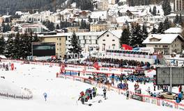 16.02.2013, Davos, Switzerland (SUI): crowded ski stadium in Buenda - FIS world cup cross-country, individual sprint, Davos (SUI). www.nordicfocus.com. © Felgenhauer/NordicFocus. Every downloaded picture is fee-liable.