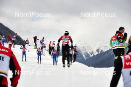 15.02.2013, Davos, Switzerland (SUI): Justyna Kowalczyk (POL) at track inspection - FIS world cup cross-country, training, Davos (SUI). www.nordicfocus.com. © Felgenhauer/NordicFocus. Every downloaded picture is fee-liable.