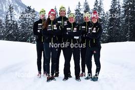 15.02.2013, Davos, Switzerland (SUI): l-r: Alex Harvey (CAN), Daria Gaiazova (CAN), Len Valjas (CAN), Ivan Babikov (CAN), Devon Kershaw (CAN), Perianne Jones (CAN) - FIS world cup cross-country, training, Davos (SUI). www.nordicfocus.com. © Felgenhauer/NordicFocus. Every downloaded picture is fee-liable.