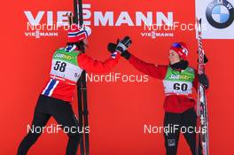 10.03.2013, Lahti, Finland (FIN): (l-r) Marit Bjoergen (NOR), Fischer, Swix, Rottefella and Heidi Weng (NOR), Madshus, Swix, Alpina, Rottefella - FIS world cup cross-country, 10km women, Lahti (FIN). www.nordicfocus.com. © Laiho/NordicFocus. Every downloaded picture is fee-liable.