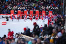 13.03.2013, Drammen, Norway (NOR): a men´s quarter final starting - FIS world cup cross-country, individual sprint, Drammen (NOR). www.nordicfocus.com. © Laiho/NordicFocus. Every downloaded picture is fee-liable.