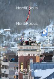 13.03.2013, Drammen, Norway (NOR): spectators on the roofs - FIS world cup cross-country, individual sprint, Drammen (NOR). www.nordicfocus.com. © Laiho/NordicFocus. Every downloaded picture is fee-liable.