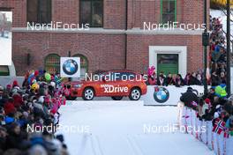 13.03.2013, Drammen, Norway (NOR): a BMW sponsor car at the track - FIS world cup cross-country, individual sprint, Drammen (NOR). www.nordicfocus.com. © Laiho/NordicFocus. Every downloaded picture is fee-liable.