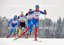17.03.2013, Oslo, Norway (NOR): Marina Piller (ITA), Katrin Zeller (GER), Tuva Toftdahl Staver (NOR), Mariya Guschina (RUS), (l-r)  - FIS world cup cross-country, mass women, Oslo (NOR). www.nordicfocus.com. © Felgenhauer/NordicFocus. Every downloaded picture is fee-liable.