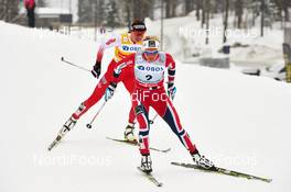 17.03.2013, Oslo, Norway (NOR): Justyna Kowalczyk (POL), Therese Johaug (NOR), (l-r)  - FIS world cup cross-country, mass women, Oslo (NOR). www.nordicfocus.com. © Felgenhauer/NordicFocus. Every downloaded picture is fee-liable.