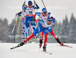 17.03.2013, Oslo, Norway (NOR): Aino-Kaisa Saarinen (FIN), Natalia Zhukova (RUS), (l-r)  - FIS world cup cross-country, mass women, Oslo (NOR). www.nordicfocus.com. © Felgenhauer/NordicFocus. Every downloaded picture is fee-liable.
