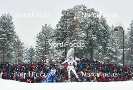 17.03.2013, Oslo, Norway (NOR): Kerttu Niskanen (FIN), Charlotte Kalla (SWE), (l-r)  - FIS world cup cross-country, mass women, Oslo (NOR). www.nordicfocus.com. © Felgenhauer/NordicFocus. Every downloaded picture is fee-liable.