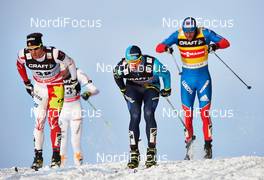 20.03.2013, Stockholm, Sweden (SWE): Devon Kershaw (CAN), Alexey Poltoranin (KAZ), Alexander Legkov (RUS), (l-r) - FIS world cup cross-country, individual sprint, Stockholm (SWE). www.nordicfocus.com. © Felgenhauer/NordicFocus. Every downloaded picture is fee-liable.