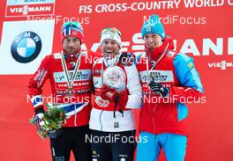 20.03.2013, Stockholm, Sweden (SWE): Petter Northug (NOR), Emil Joensson (SWE), Nikita Kriukov (RUS), (l-r) - FIS world cup cross-country, individual sprint, Stockholm (SWE). www.nordicfocus.com. © Felgenhauer/NordicFocus. Every downloaded picture is fee-liable.