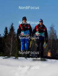 22.03.2013, Falun, Sweden (SWE): Alfred Stauder (ITA) and Silvio Fauner (ITA), italian head coaches - FIS world cup cross-country, 3,75km men, Falun (SWE). www.nordicfocus.com. © Felgenhauer/NordicFocus. Every downloaded picture is fee-liable.