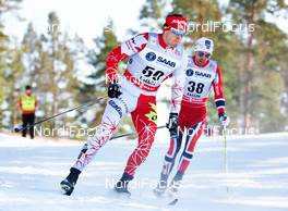 23.03.2013, Falun, Sweden (SWE): Michael Somppi (CAN), Tord Asle Gjerdalen (NOR), (l-r) - FIS world cup cross-country, mass men, Falun (SWE). www.nordicfocus.com. © Felgenhauer/NordicFocus. Every downloaded picture is fee-liable.