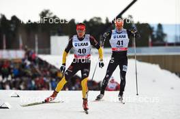 24.03.2013, Falun, Sweden (SWE): Hannes Dotzler (GER), Torin Koos (USA), (l-r) - FIS world cup cross-country, pursuit men, Falun (SWE). www.nordicfocus.com. © Felgenhauer/NordicFocus. Every downloaded picture is fee-liable.
