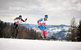 27.02.2013, Val di Fiemme, Italy (ITA): l-r: Curdin Perl (SUI), Ilia Chernousov (RUS) - FIS nordic world ski championships, cross-country, 15km men, Val di Fiemme (ITA). www.nordicfocus.com. © Felgenhauer/NordicFocus. Every downloaded picture is fee-liable.