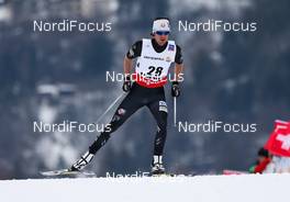 27.02.2013, Val di Fiemme, Italy (ITA): Tad Elliott (USA), Salomon, Swix  - FIS nordic world ski championships, cross-country, 15km men, Val di Fiemme (ITA). www.nordicfocus.com. © Laiho/NordicFocus. Every downloaded picture is fee-liable.