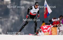 27.02.2013, Val di Fiemme, Italy (ITA): Toni Livers (SUI), Rossignol, Swix, Rottefella, Odlo  - FIS nordic world ski championships, cross-country, 15km men, Val di Fiemme (ITA). www.nordicfocus.com. © Laiho/NordicFocus. Every downloaded picture is fee-liable.