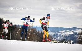 27.02.2013, Val di Fiemme, Italy (ITA): l-r: Ioseba Rojo (SPA), Jiri Magal (CZE), Tim Tscharnke (GER) - FIS nordic world ski championships, cross-country, 15km men, Val di Fiemme (ITA). www.nordicfocus.com. © Felgenhauer/NordicFocus. Every downloaded picture is fee-liable.